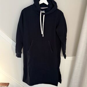 Lands End Hoodie Sweatshirt Dress Navy